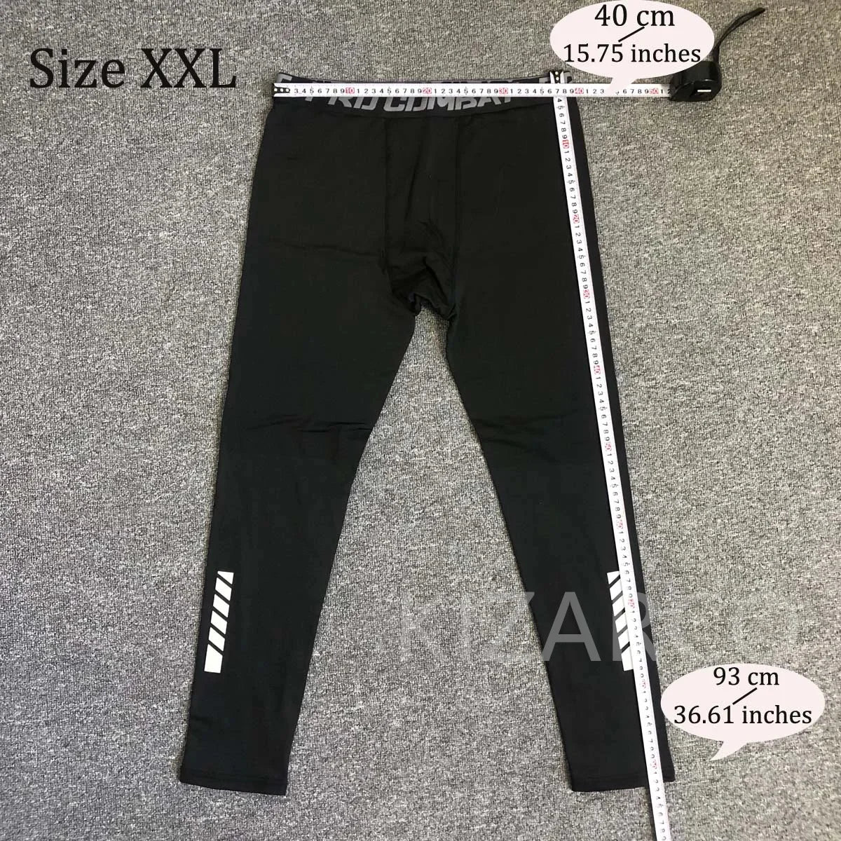 Men's Fleece Compression Leggings - Thermal Running Tights for Winter