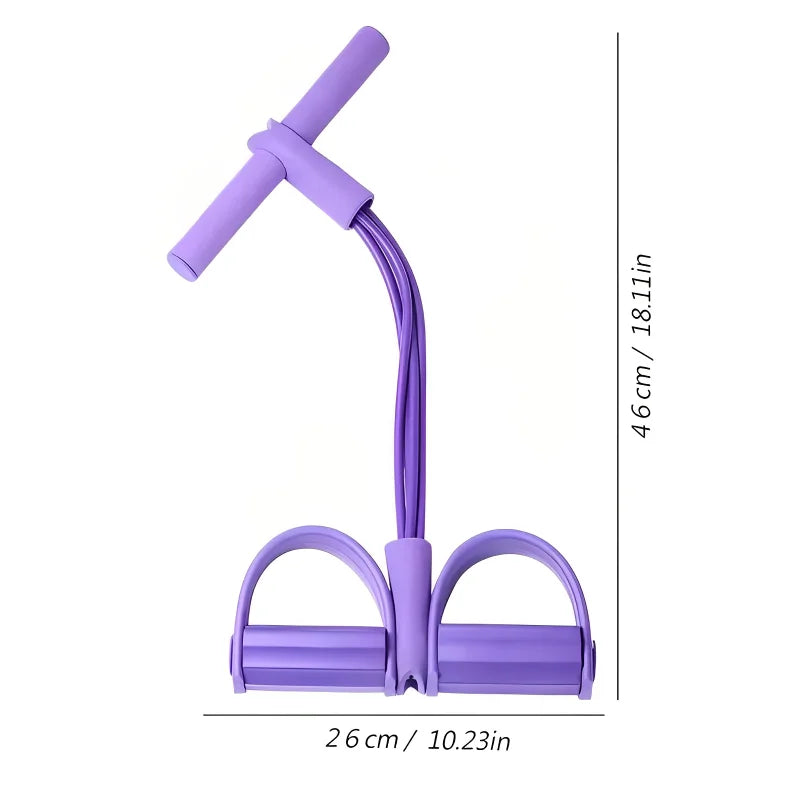 4-Tube Pedal Resistance Trainer - Sit-Up & Core Strength Equipment