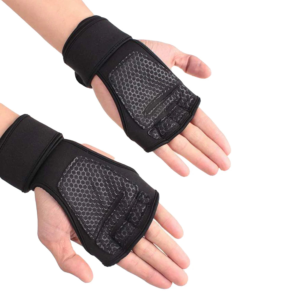Gym Workout Gloves - Weightlifting Hand Protection with Wrist Support
