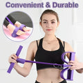 4‑Tube Pedal Tension Rope Multi‑Functional Household Fitness Elastic Band for Yoga Abdominal Body Exercise