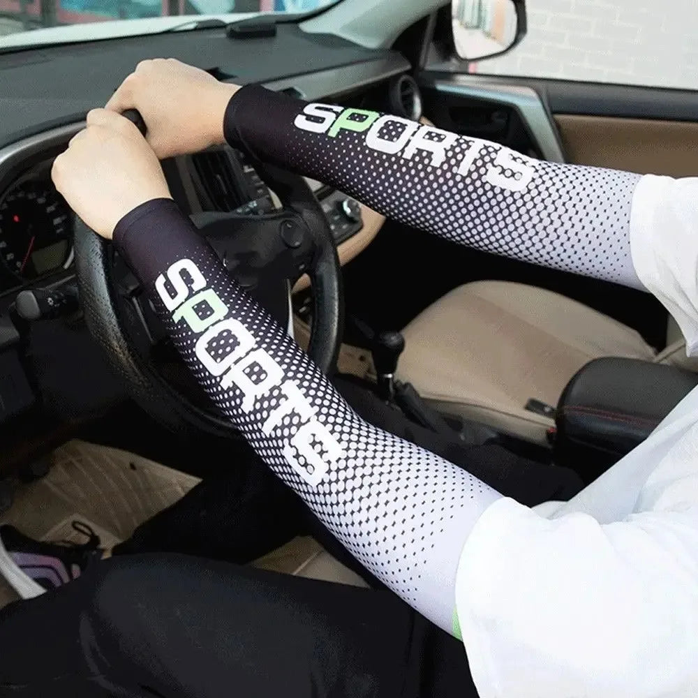 UV Protection Arm Sleeves - Cooling Ice Silk Sleeves for Cycling
