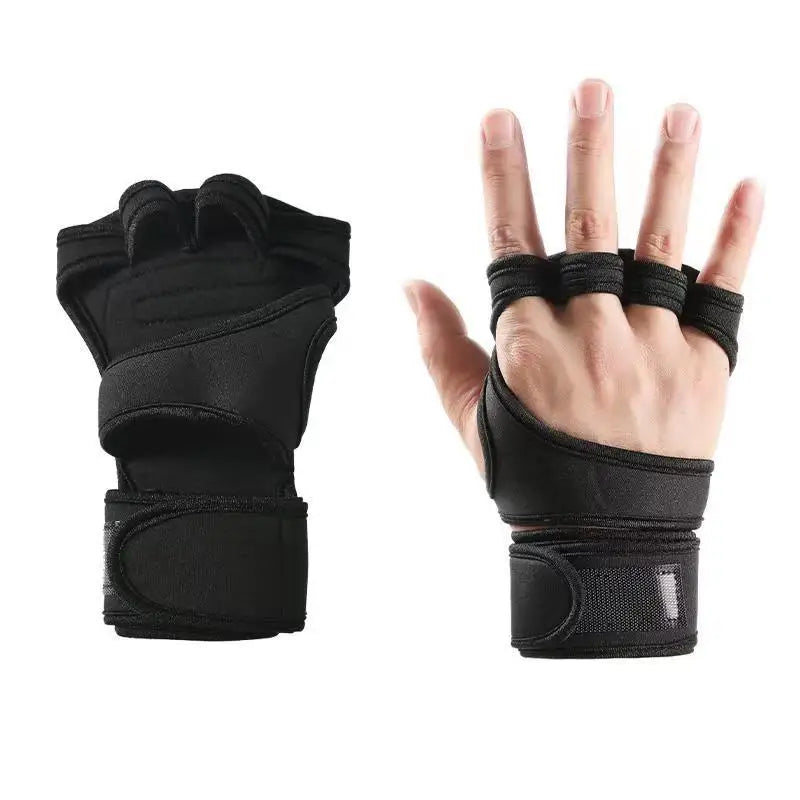 Gym Workout Gloves - Weightlifting Hand Protection with Wrist Support