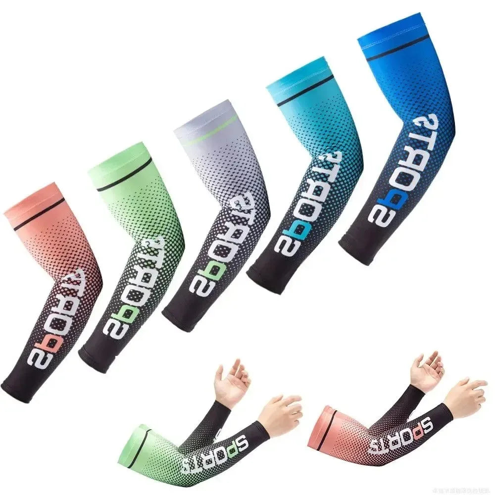 UV Protection Arm Sleeves - Cooling Ice Silk Sleeves for Cycling