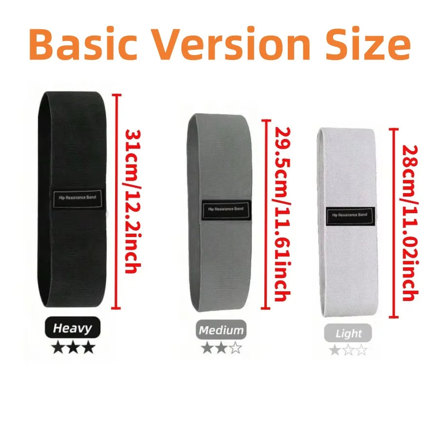Basic Fabric Resistance Hip Booty Bands Glute Thigh Elastic Workout Bands Squat Circle Stretch Fitness Strips Loops Yoga Gym