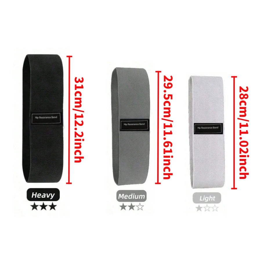 Fabric Resistance Hip Bands - Booty & Glute Workout Bands Set