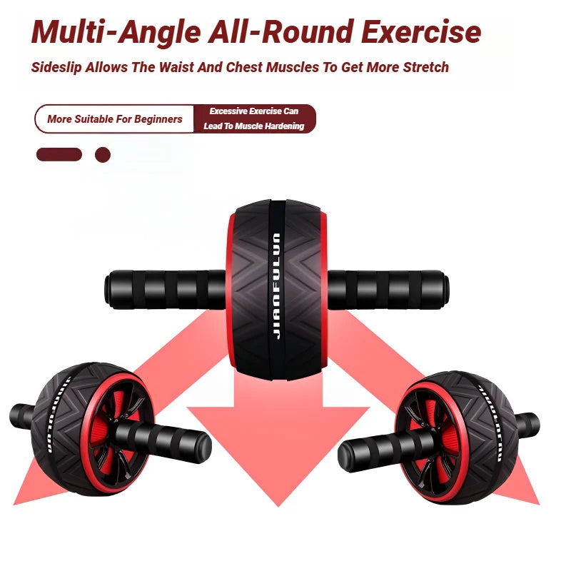Big Roller for ABS Workout Wheel Exercise Equipment Core Abdominal Home Gym Muscle Device Fitness Men and Women Weight Loss