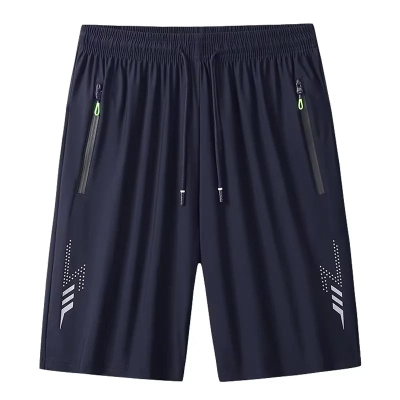 Summer Men's Shorts Cool Sportswear Running Sport Shorts Casual Bottoms Gym Fitness Training Jogging Short Pants Men Black Gray
