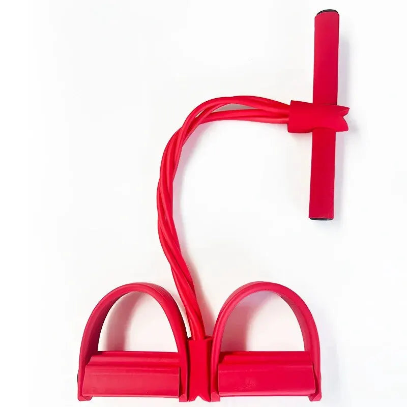 4-Tube Pedal Resistance Trainer - Sit-Up & Core Strength Equipment