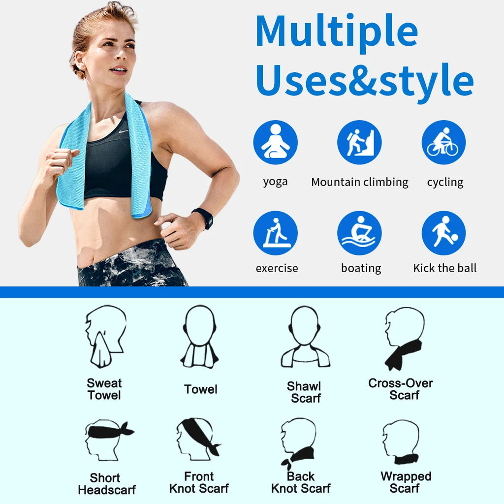Instant Cooling Sports Towel - Quick-Dry Gym & Yoga Towel